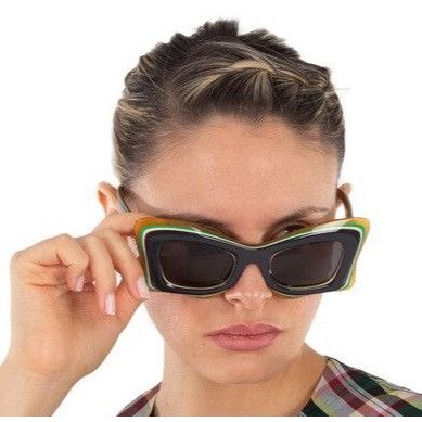 Loewe NEW LOEWE SUNGLASSES LW40140U 20A MULTICOLOR GRAY WOMEN Size ONE SIZE - 2 Thumbnail