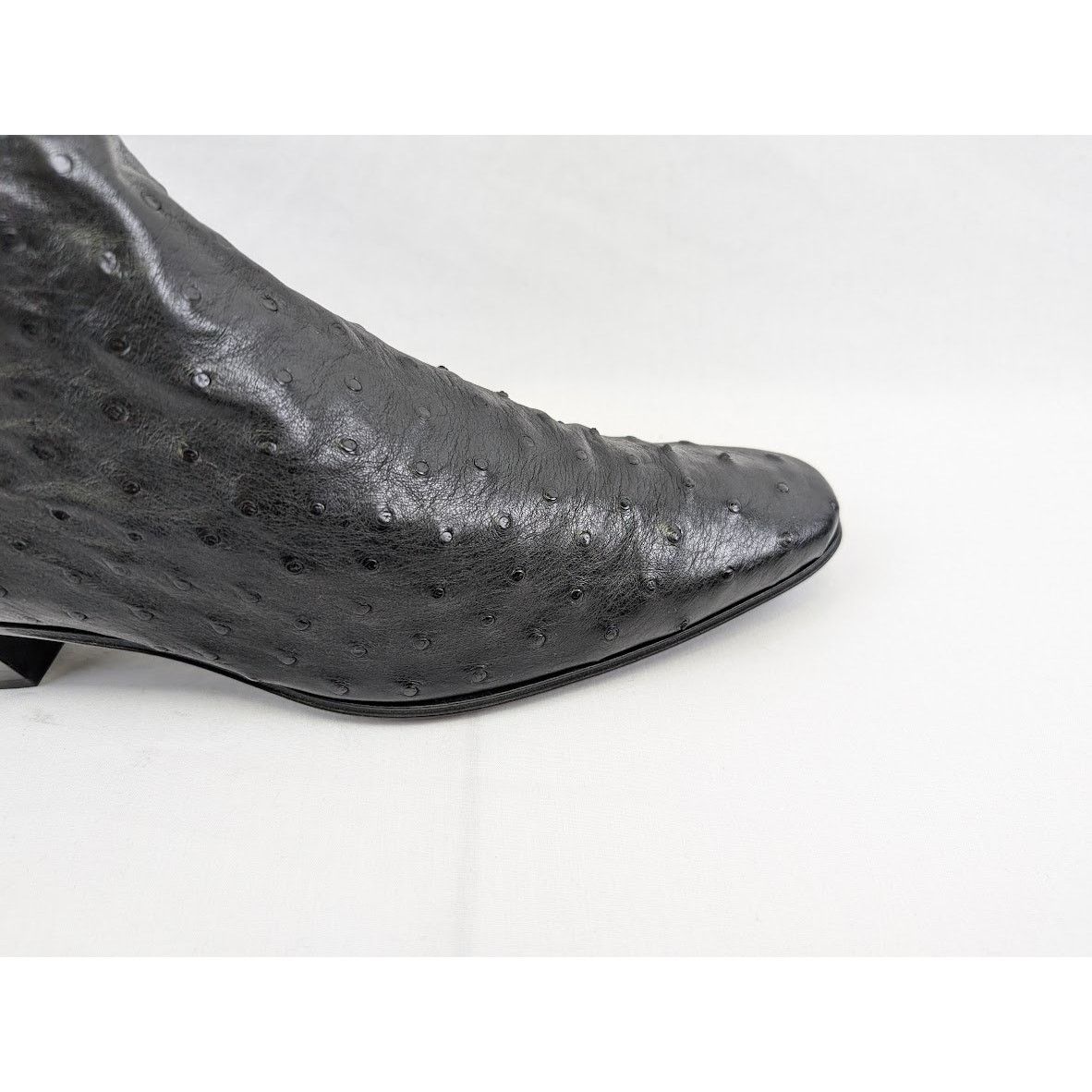 Saint Laurent Paris o1rshd1 Ostrich Leather Boots in Black Size US 8 / EU 41 - 4 Thumbnail