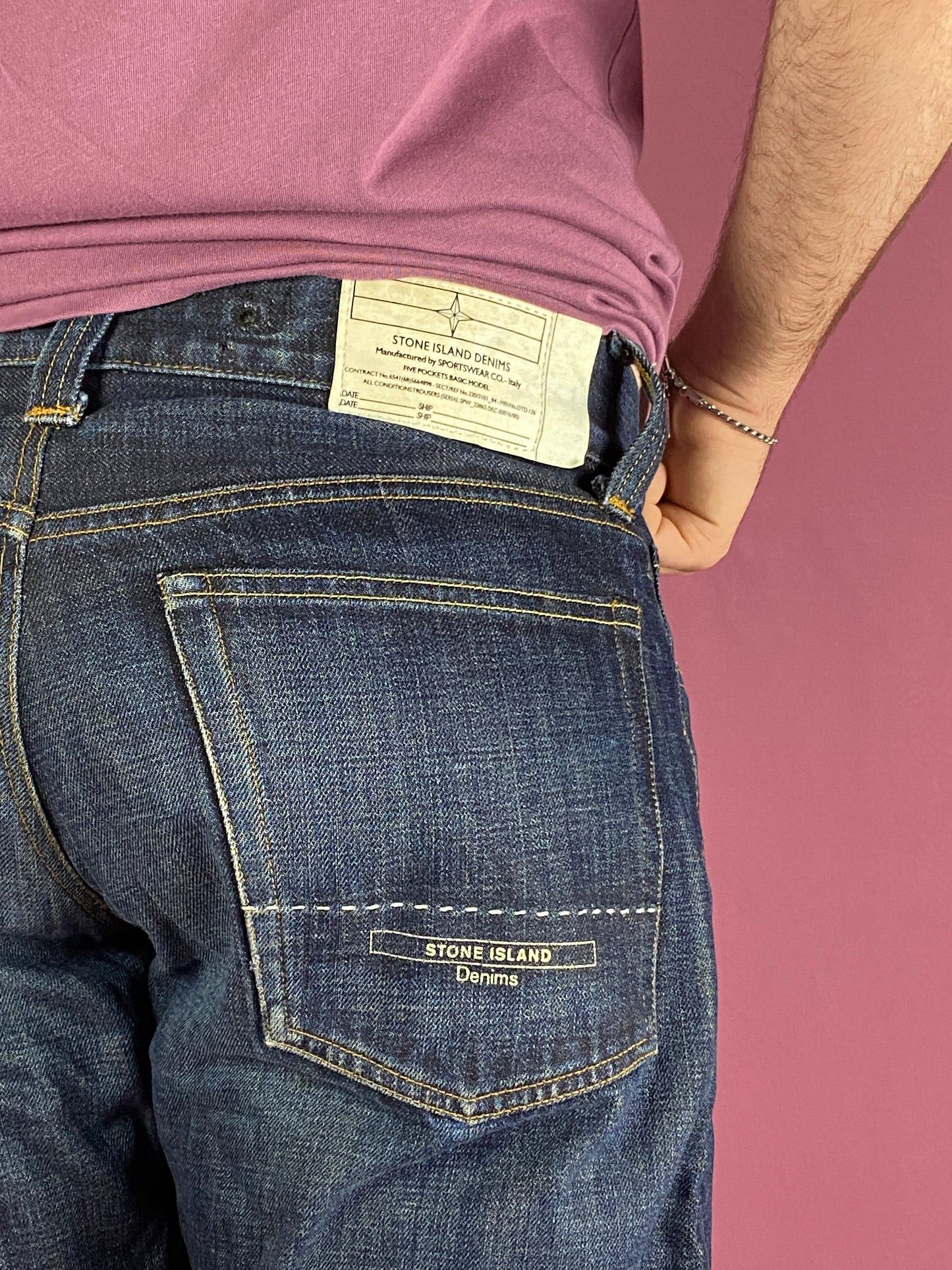 Stone Island × Vintage Stone Island Denim Vintage Men's Shortened Jeans - 40 Size US 40 / EU 56 - 5 Thumbnail