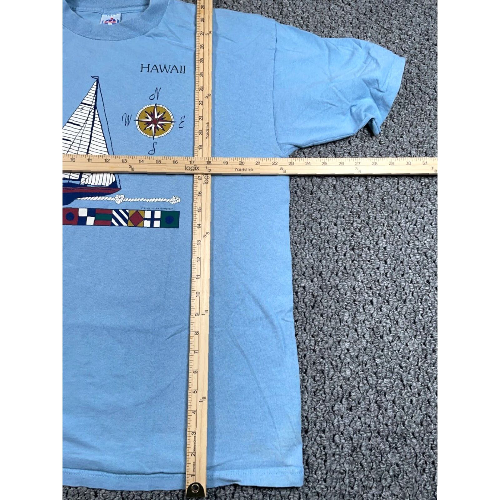 Vintage VINTAGE Hawaii Sailboat Graphic T-Shirt Adult XL Blue 90s Nautical Retro Mens XL Size US XL / EU 56 / 4 - 6 Thumbnail