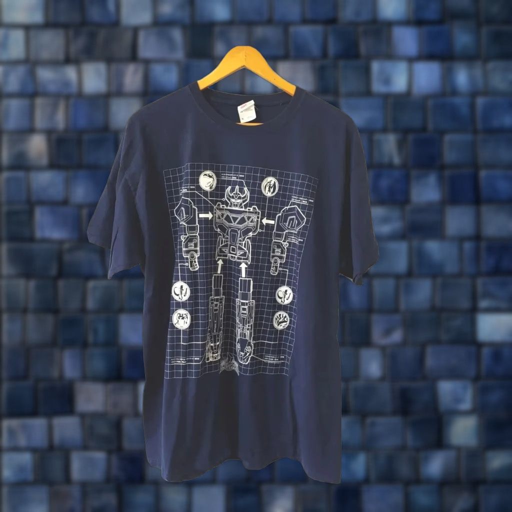 Fruit Of The Loom Fruit Of The Loom Graphic T-Shirt Mens XL Blue Power Rangers Cotton Crew Neck Short Sleeve Solid Logo ^ Size US XL / EU 56 / 4 - 1 Thumbnail