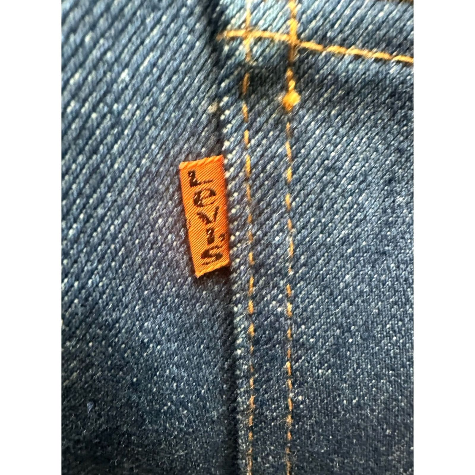 Levi's VINTAGE Levi's 646 0217 Raw Orange Tab Bell Bottom Flare Denim Jeans Mens 28 NWOT Size US 28 / EU 44 - 2 Thumbnail