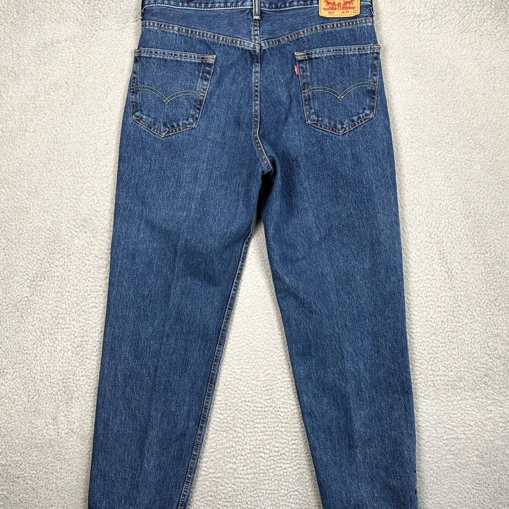 Levi's Levi's 550 Jeans Mens 36X32 Blue Relaxed Fit Straight Leg Red Tab Denim Pants Size US 36 / EU 52 - 2 Thumbnail