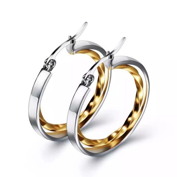 The Unbranded Brand Gold & silver fashion earring for women Size ONE SIZE - 1 Thumbnail