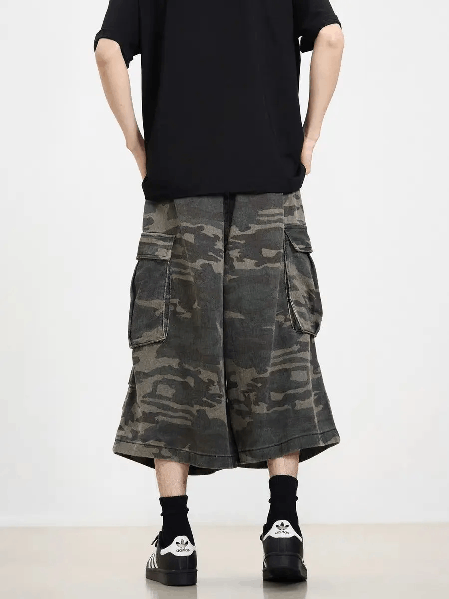 Vintage Vintage washed baggy camouflage shorts Size US 34 / EU 50 - 2 Thumbnail