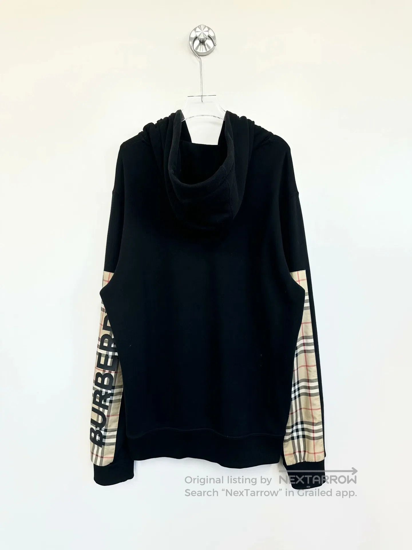 Burberry Burberry Black Classic Arm Plaid Logo Hooded Zipper Jacket Size S / US 4 / IT 40 - 2 Thumbnail