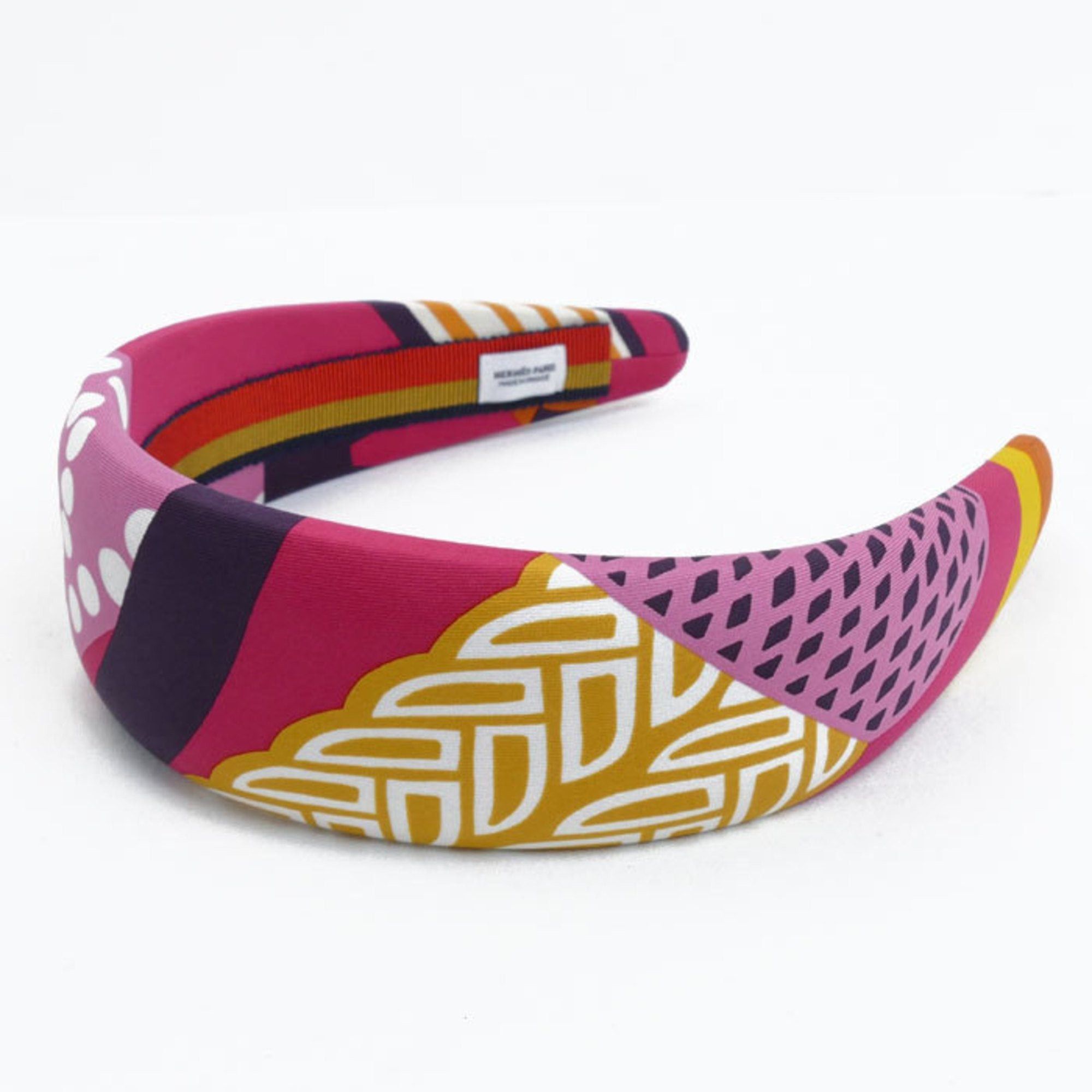 image of Hermes Silk Twill Hairband Gina Stirrup Fantasy Hair Headband H231015G Ovtu Women's in Black