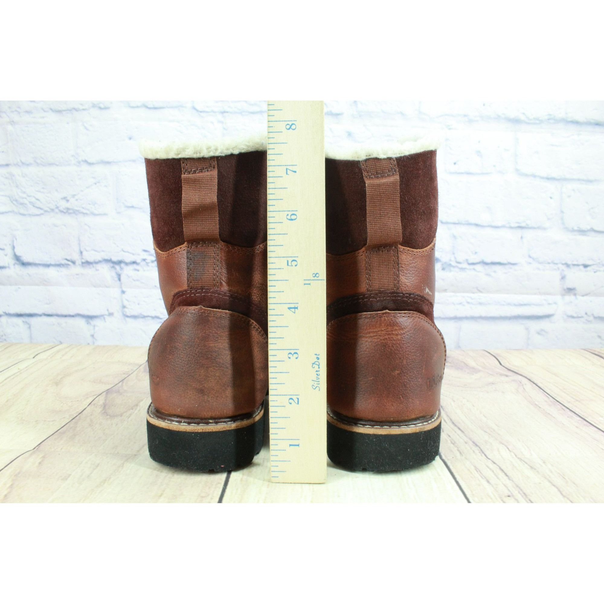 L.L. Bean × Leather LL Bean Women's Fleece Lined Rugged Cozy Winter Boots Size US 9.5 / IT 39.5 - 6 Thumbnail