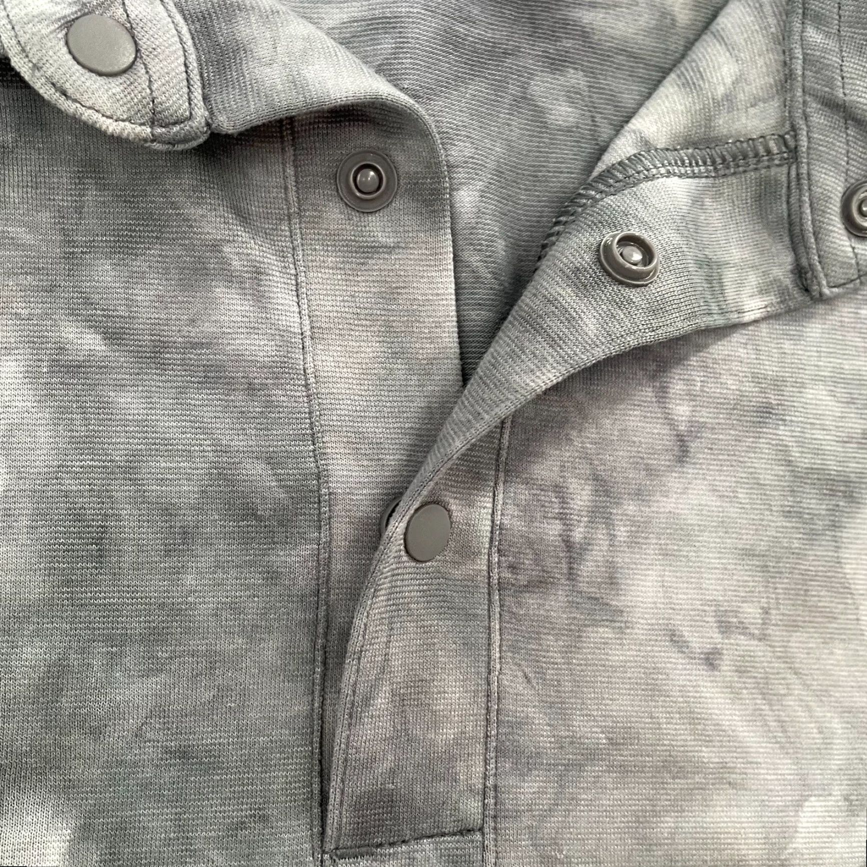Lululemon Lululemon Polo Shirt Adult Medium Gray Tie Dye Snap Button Golf Active Mens M Size US M / EU 48-50 / 2 - 4 Thumbnail