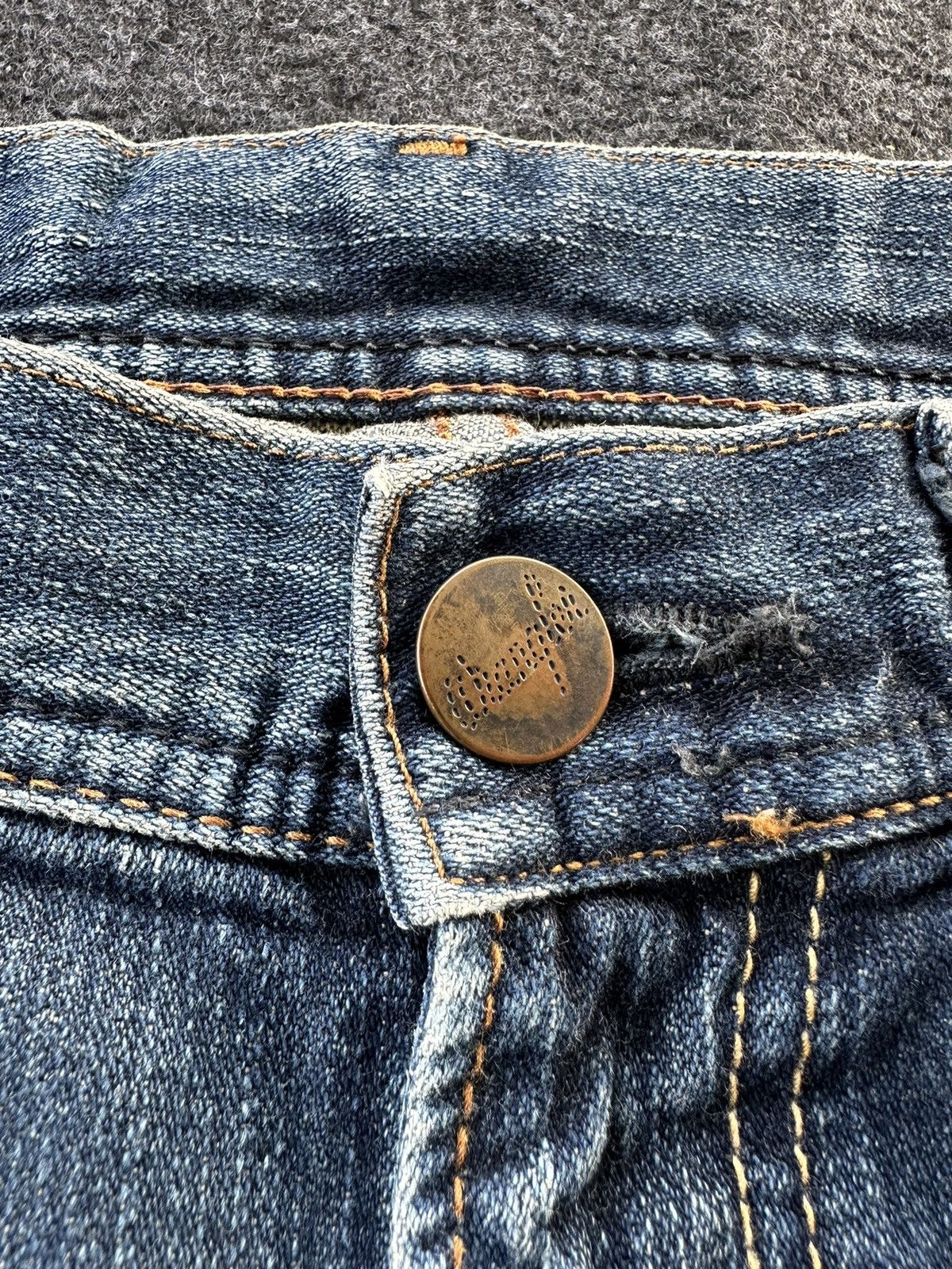 Wrangler 🔥90s Wrangler Distressed Vintage Denim D131 Size US 32 / EU 48 - 9 Thumbnail
