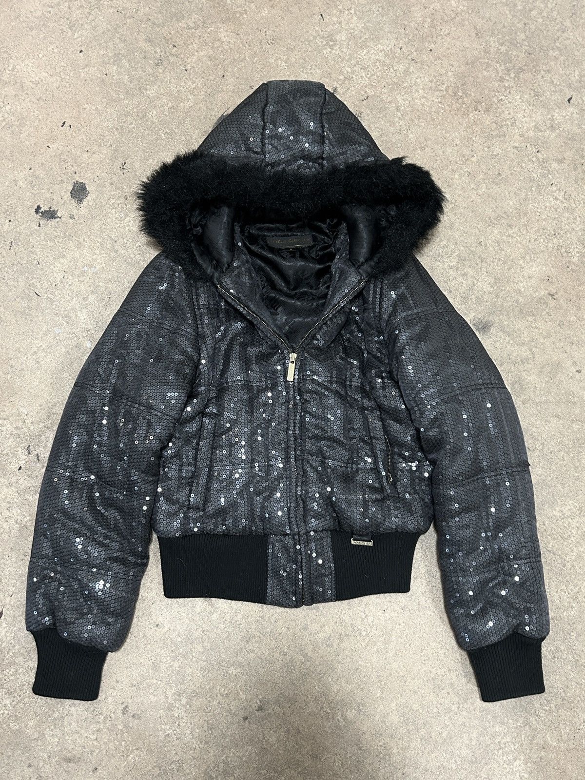 Rocawear Roccawear Sequin Fur Hood Bomber Jacket Size M / US 6-8 / IT 42-44 - 6 Thumbnail