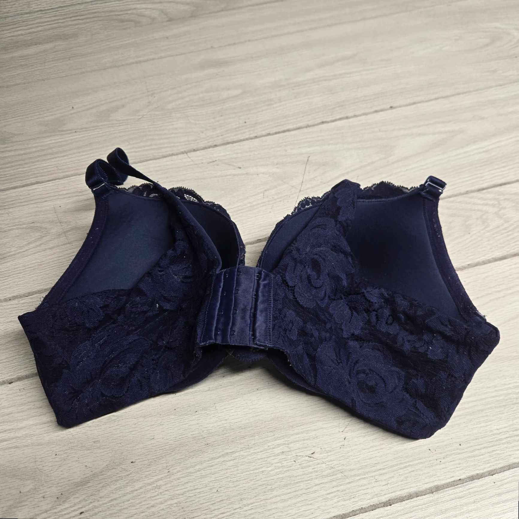 Torrid Torrid Plus 44DD Balconette Bra Women's Blue Floral Lace Full Coverage Underwire Size ONE SIZE - 3 Thumbnail