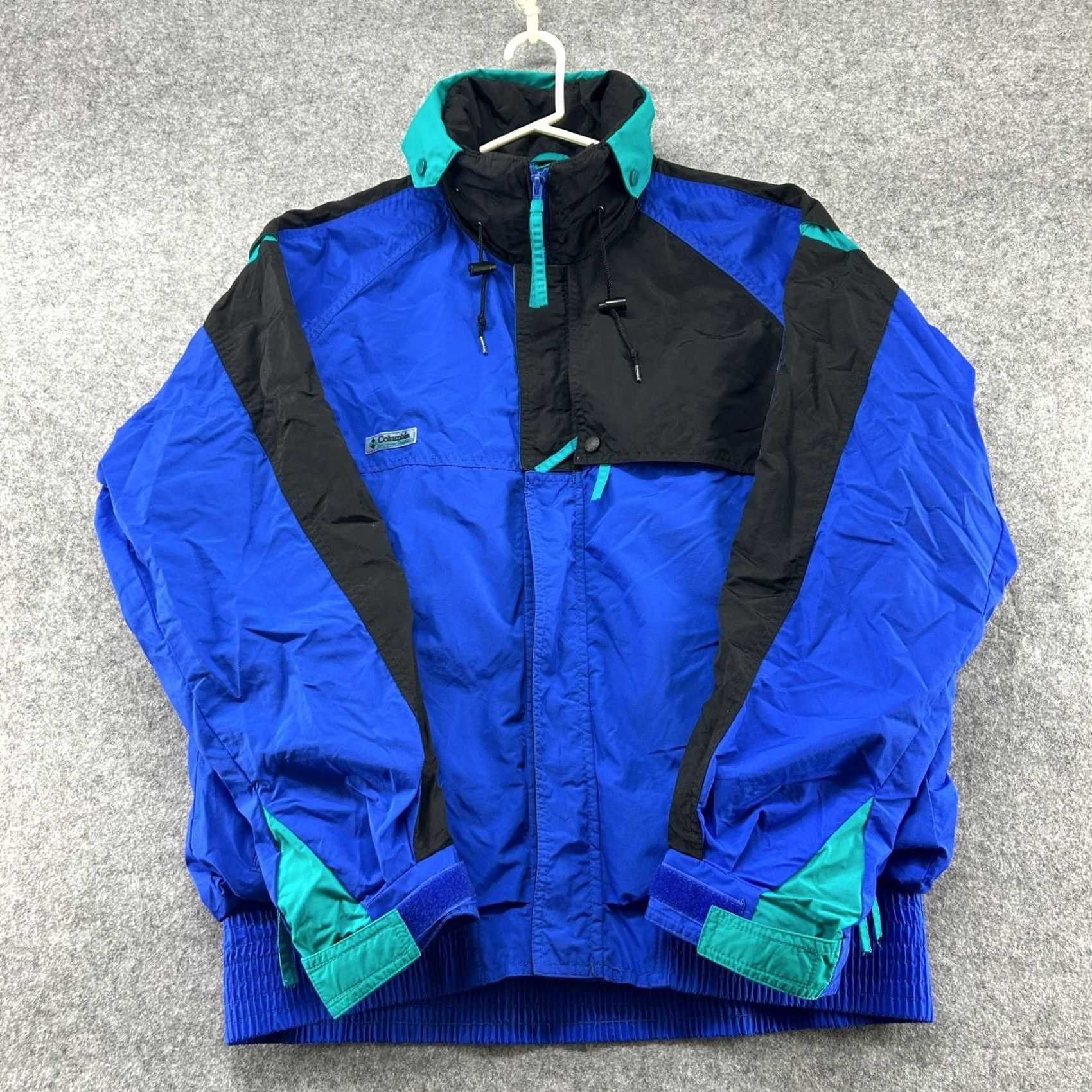 Vintage VINTAGE Columbia Titanium Tech Parka Jacket Mens L Blue Black Hooded Ski Snowboard Nylon 90s Size US L / EU 52-54 / 3 - 2 Thumbnail