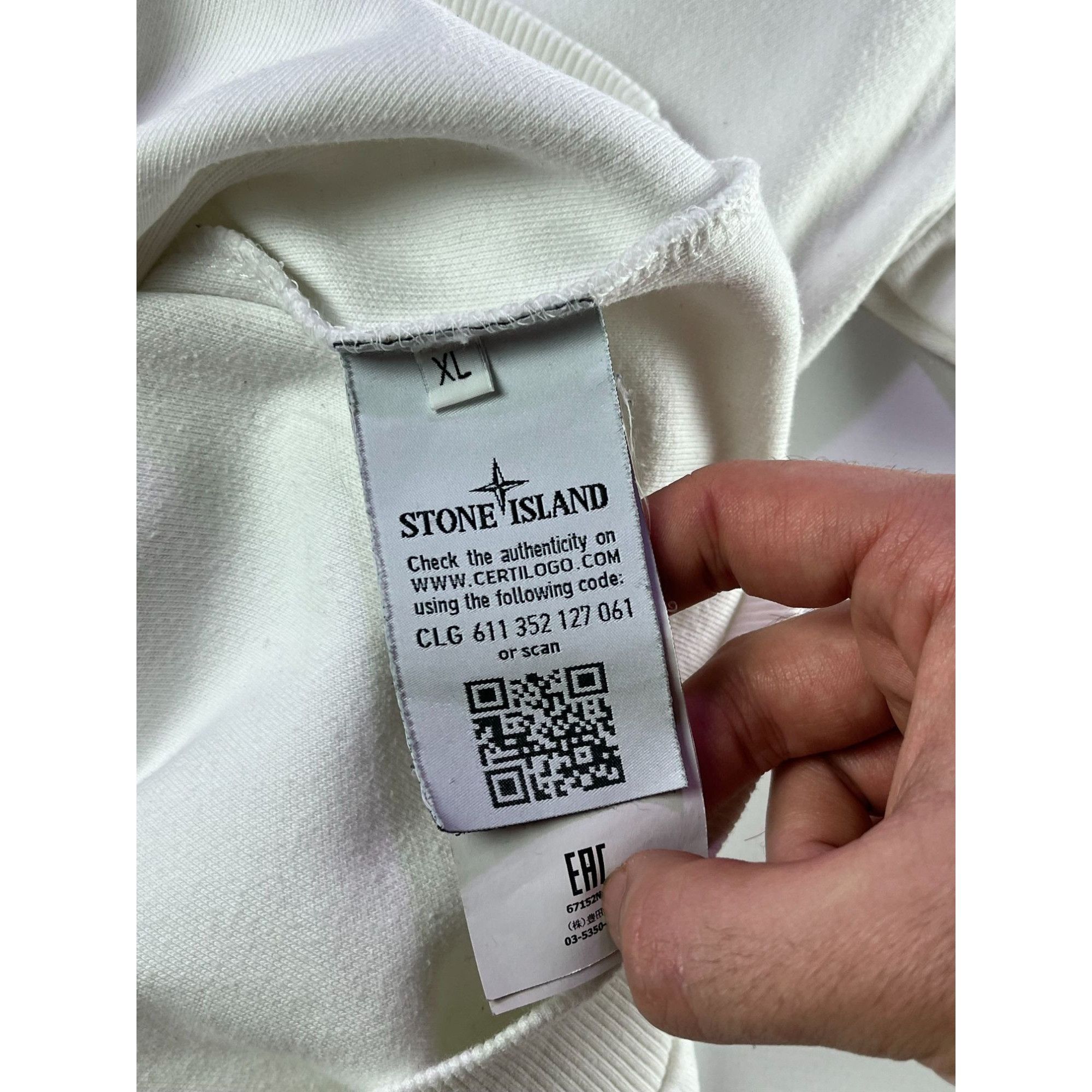 Massimo Osti × Stone Island Stone Island Luxury White Sweatshirt Ribbed Crewneck Size US XL / EU 56 / 4 - 8 Thumbnail