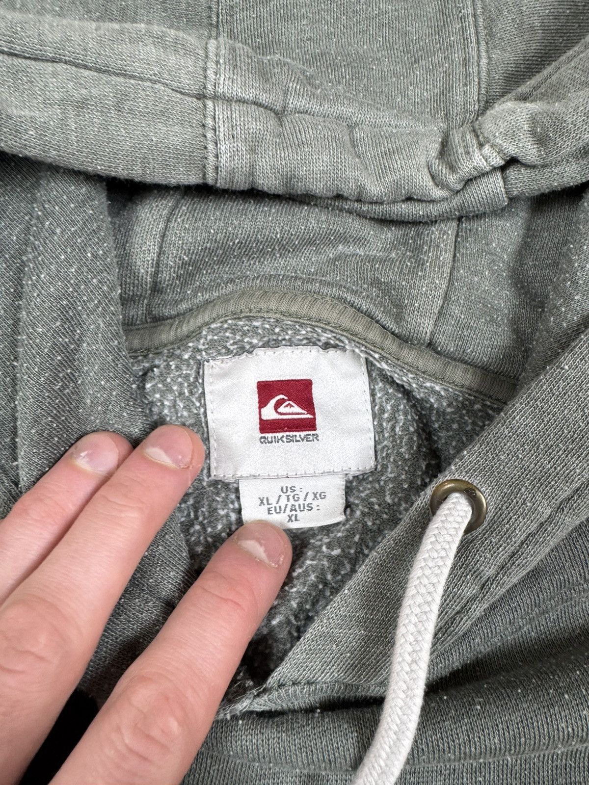 Quiksilver Quiksilver Logo Khaki Hoodie Size XL USA Streetwear Size US XL / EU 56 / 4 - 4 Thumbnail