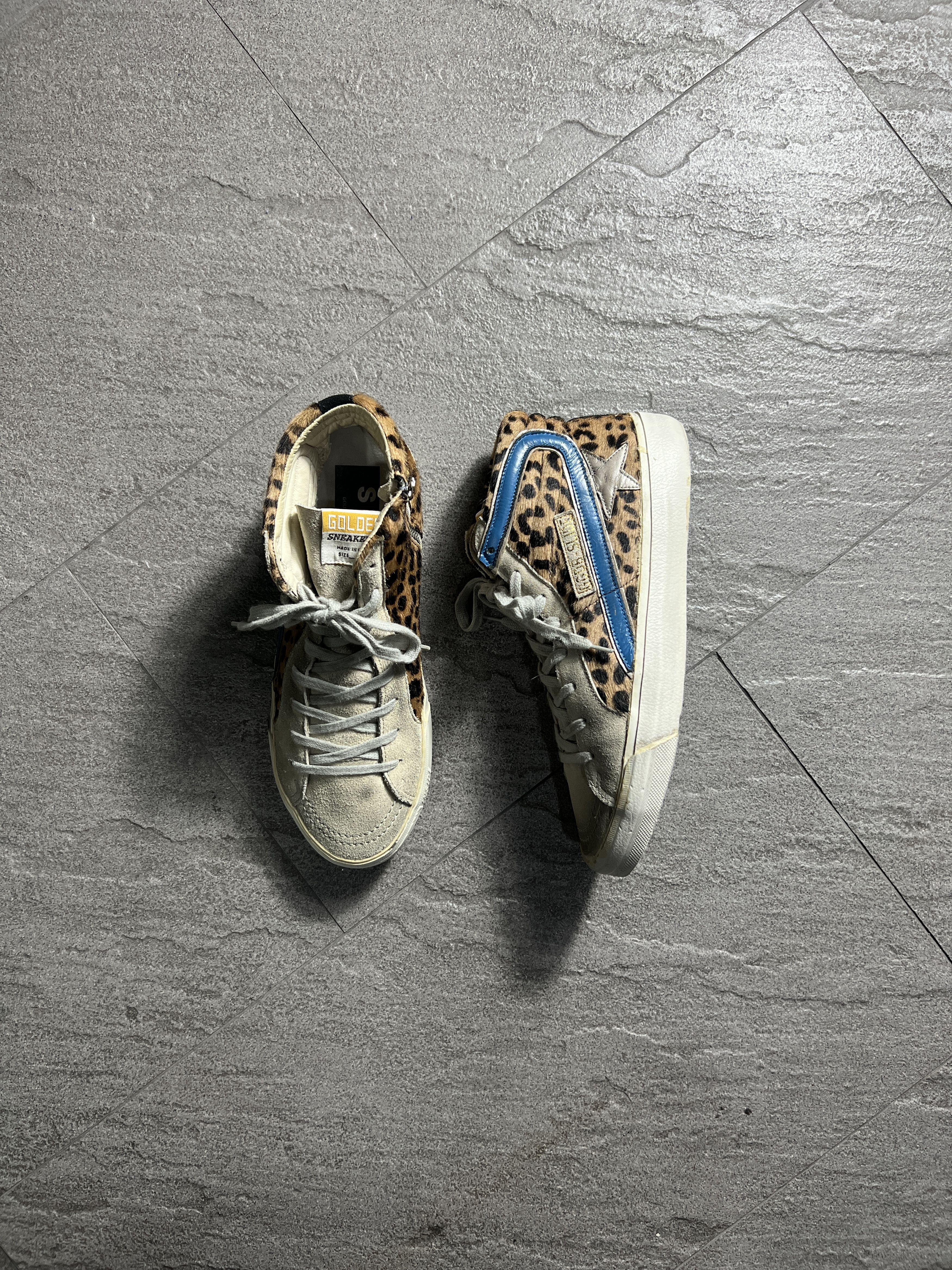 Golden Goose Golden Goose Slide Leopard Pony Hair Zip Sneaker 40 Size US 7 / EU 40 - 1 Thumbnail