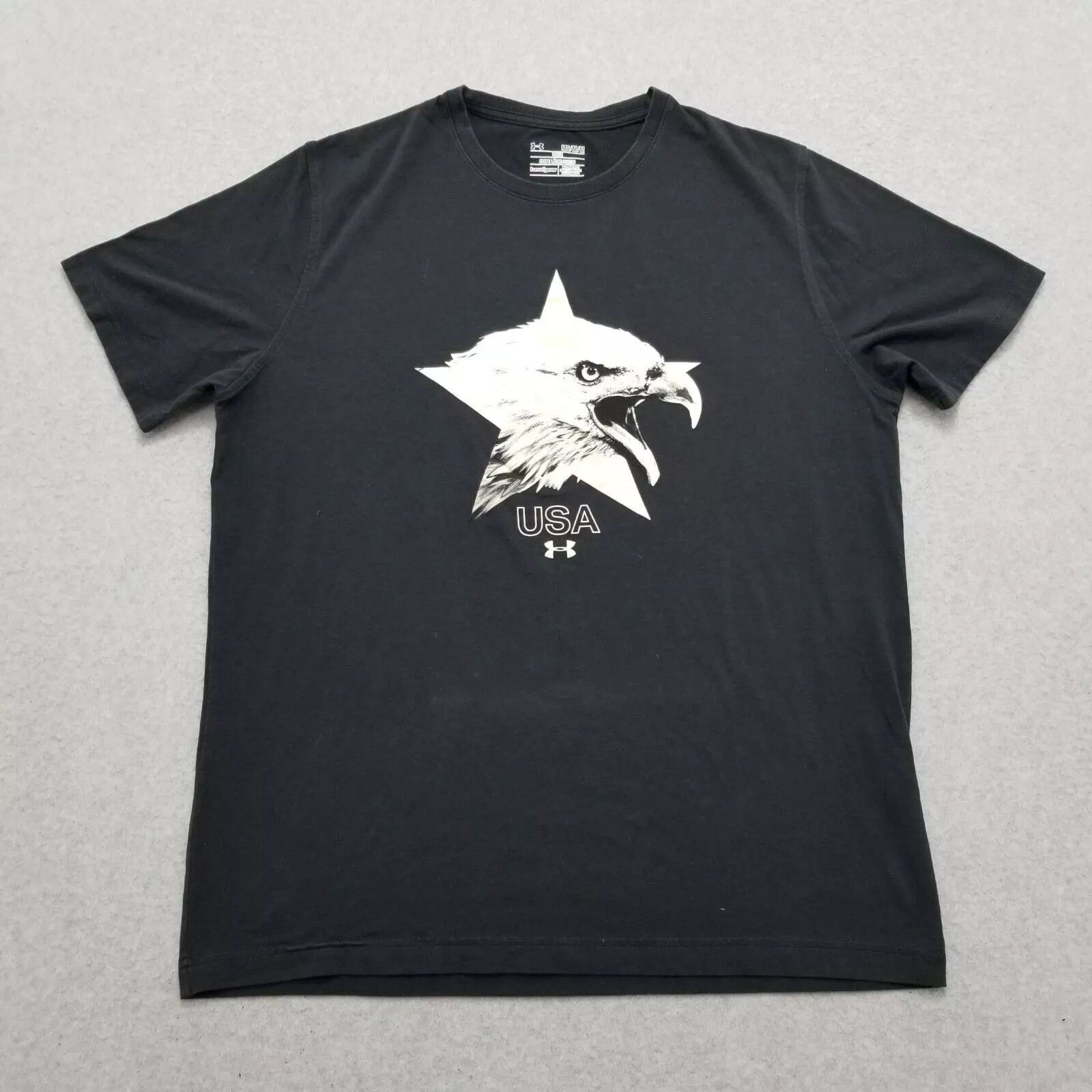 Under Armour Under Armour Shirt Mens Medium Black Short Sleeve USA Eagle Size US M / EU 48-50 / 2 - 1 Thumbnail