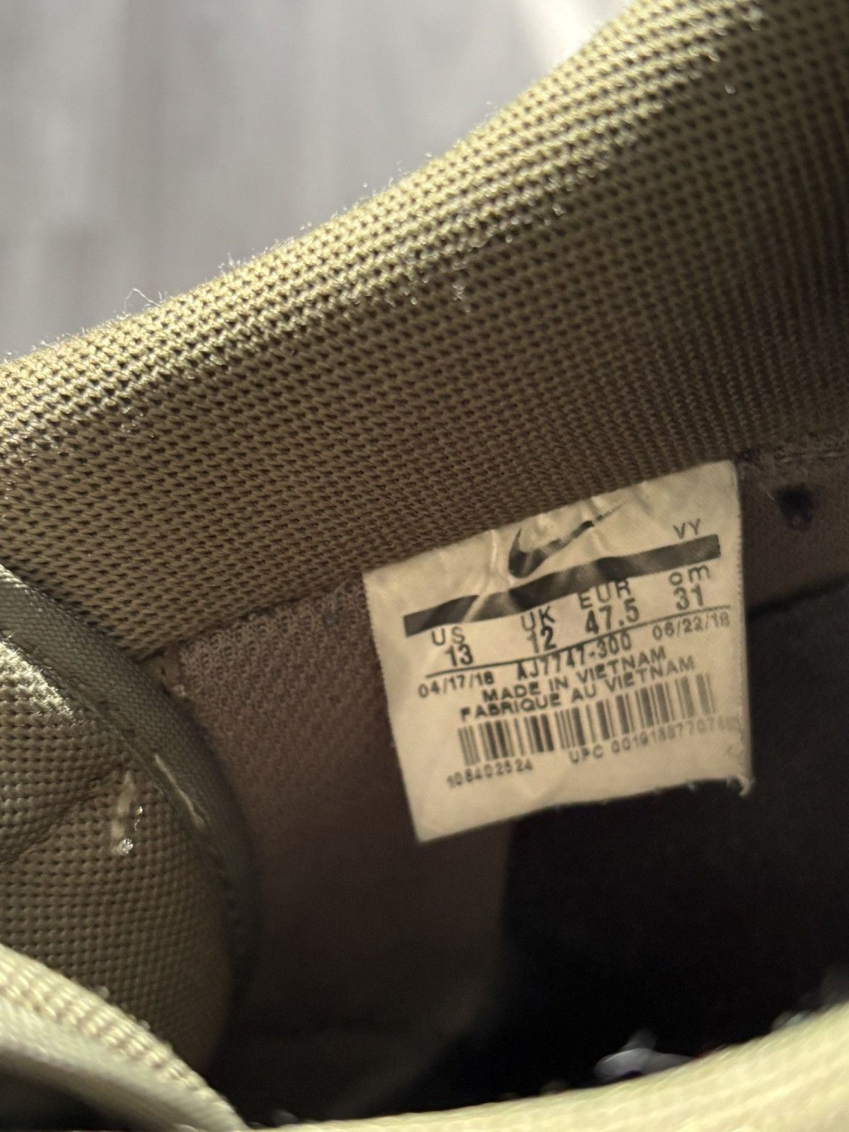 Nike Nike Air Force 1 07 LV8 Utility Olive Canvas Size US 13 / EU 46 - 3 Thumbnail