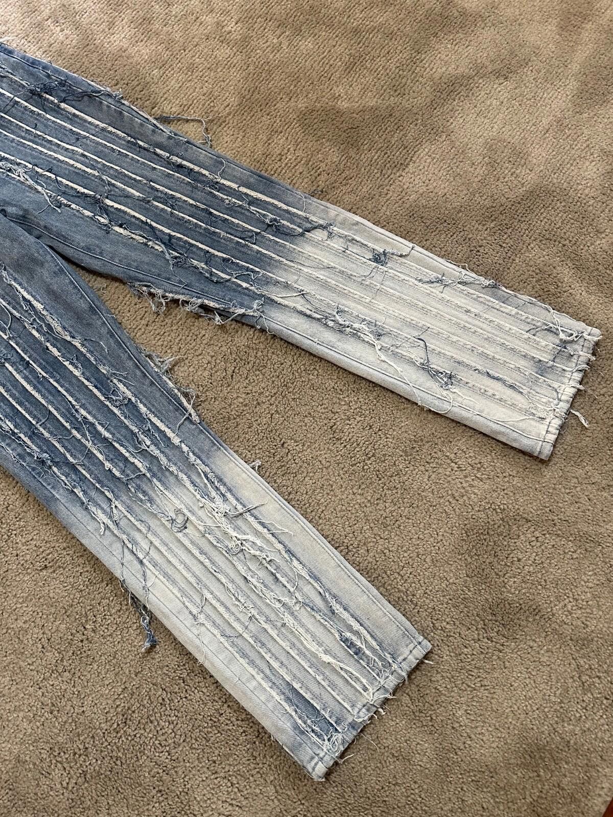 Jaded London Jaded London Heavily Distressed Acid Wash Jeans Sz 36/32 Size US 36 / EU 52 - 2 Thumbnail