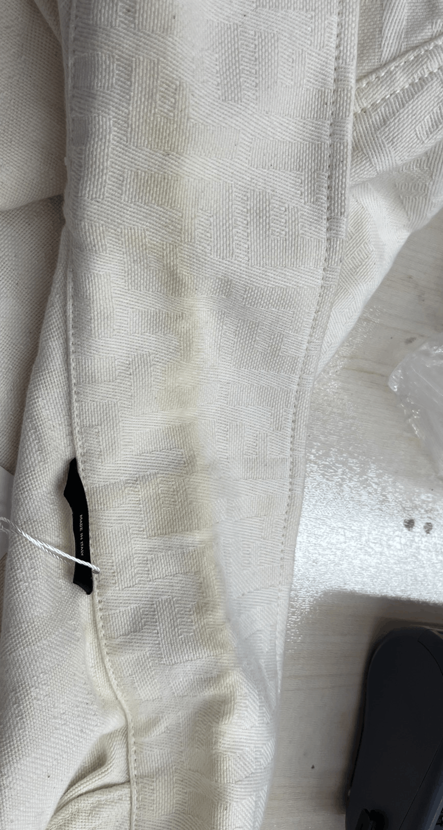 Fendi White Monogram Cotton Denim Jacket (46)