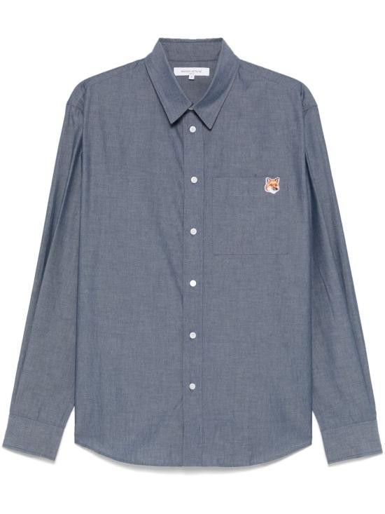 Maison Kitsune MAISON KITSUNE Men Long Tops OM00432WC5043 P470 BLUE Size US S / EU 44-46 / 1 - 1 Thumbnail