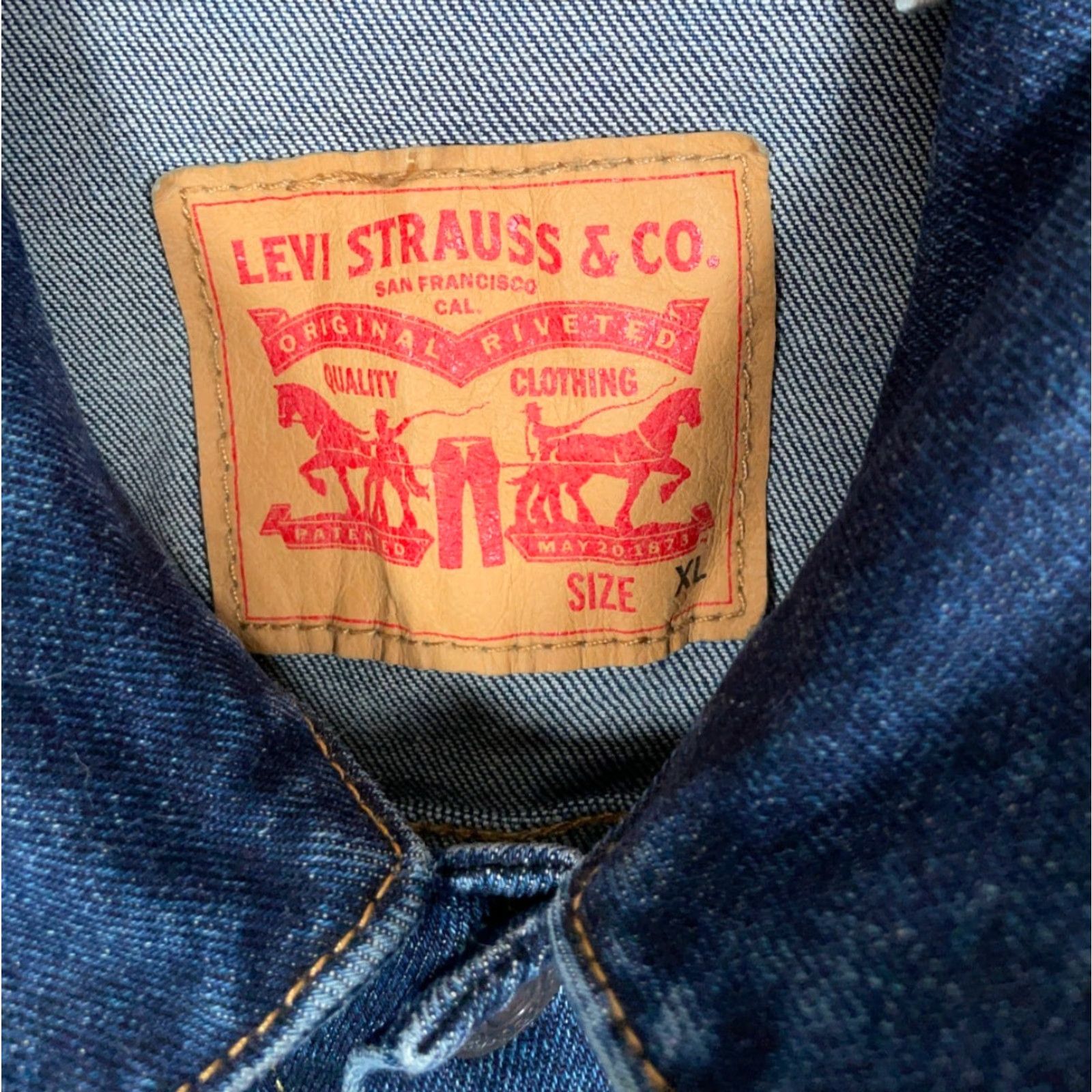 Levi's Levi's Denim Jacket Adult XL Blue Trucker Embroidered 90s Grunge Mens Size US XL / EU 56 / 4 - 3 Thumbnail