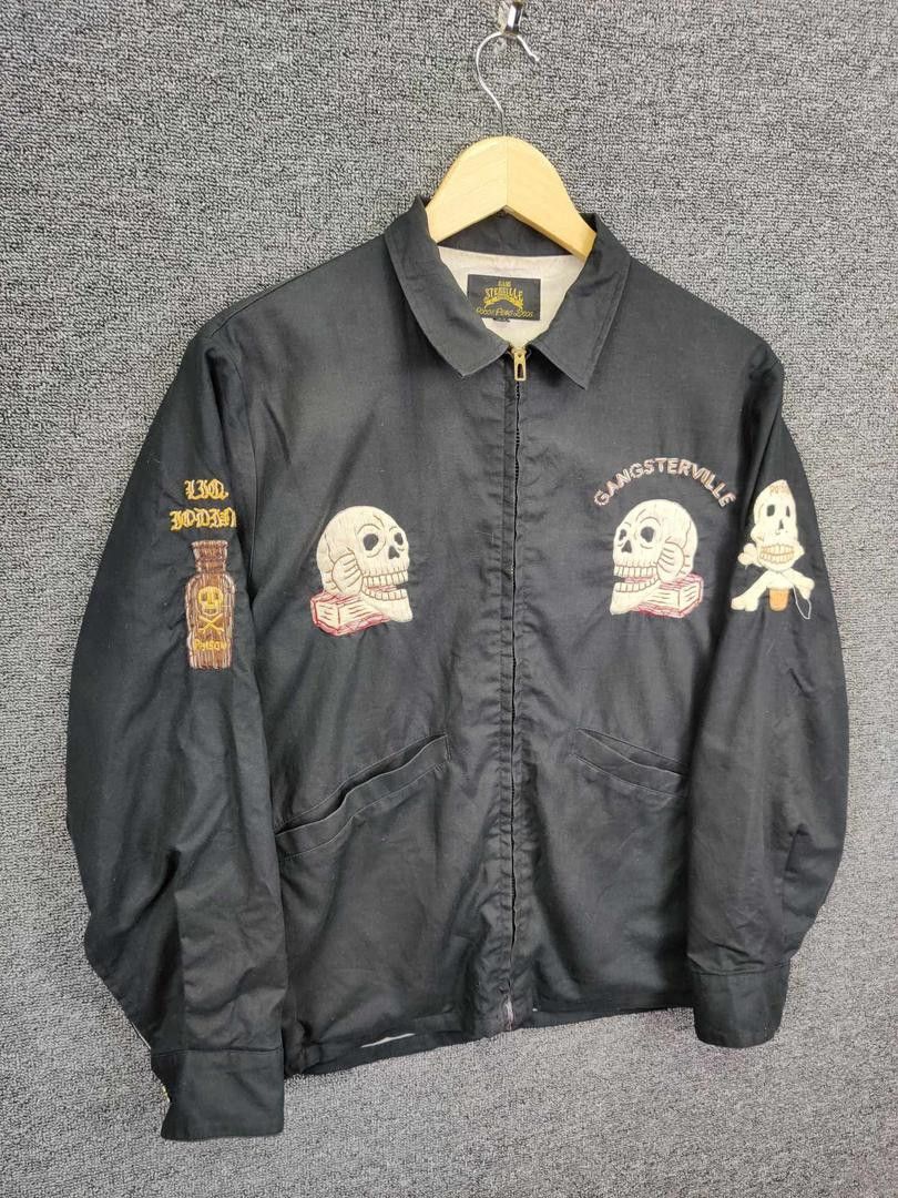 Vintage Vintage Gangsteruille Gangsterville Embroidery Skull Jacket Size US M / EU 48-50 / 2 - 7 Thumbnail