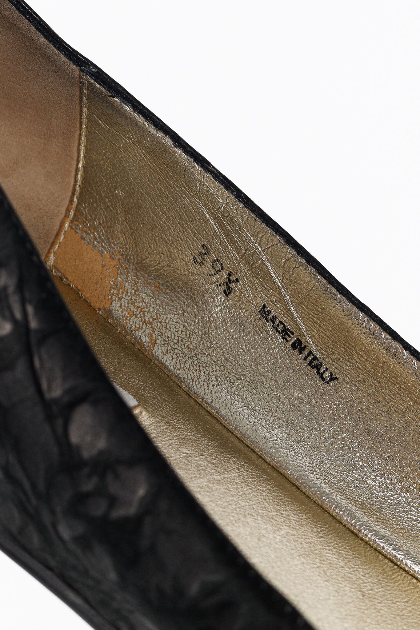 Jimmy Choo Jimmy Choo Wray Black Baroque Nubuck Leather Flats Size US 9 / IT 39 - 12 Thumbnail