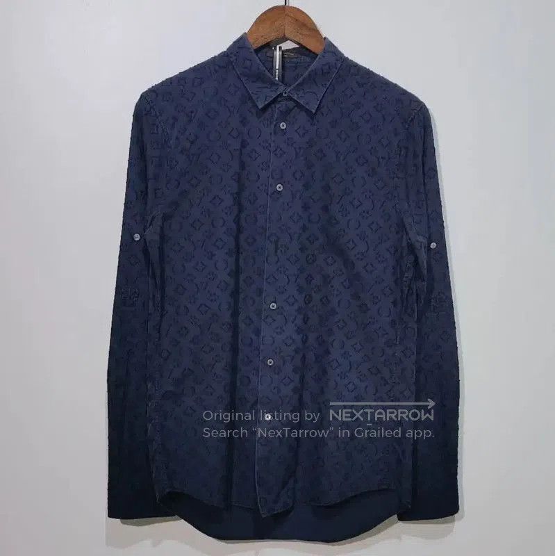 Louis Vuitton Louis Vuitton Women's Dark Blue Cotton Shirt . Size S / US 4 / IT 40 - 1 Thumbnail