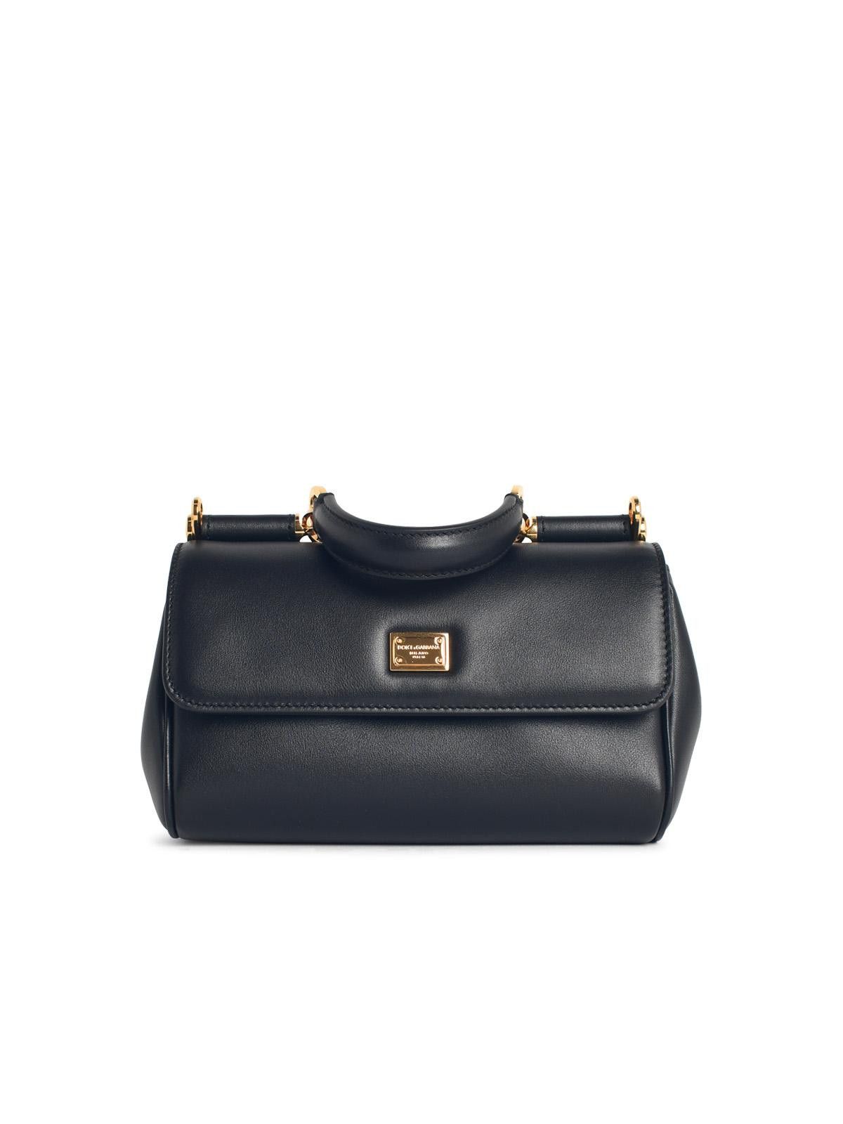 Dolce & Gabbana DOLCE & GABBANA 'My Sicily' Black Leather Handbag Size ONE SIZE - 1 Thumbnail