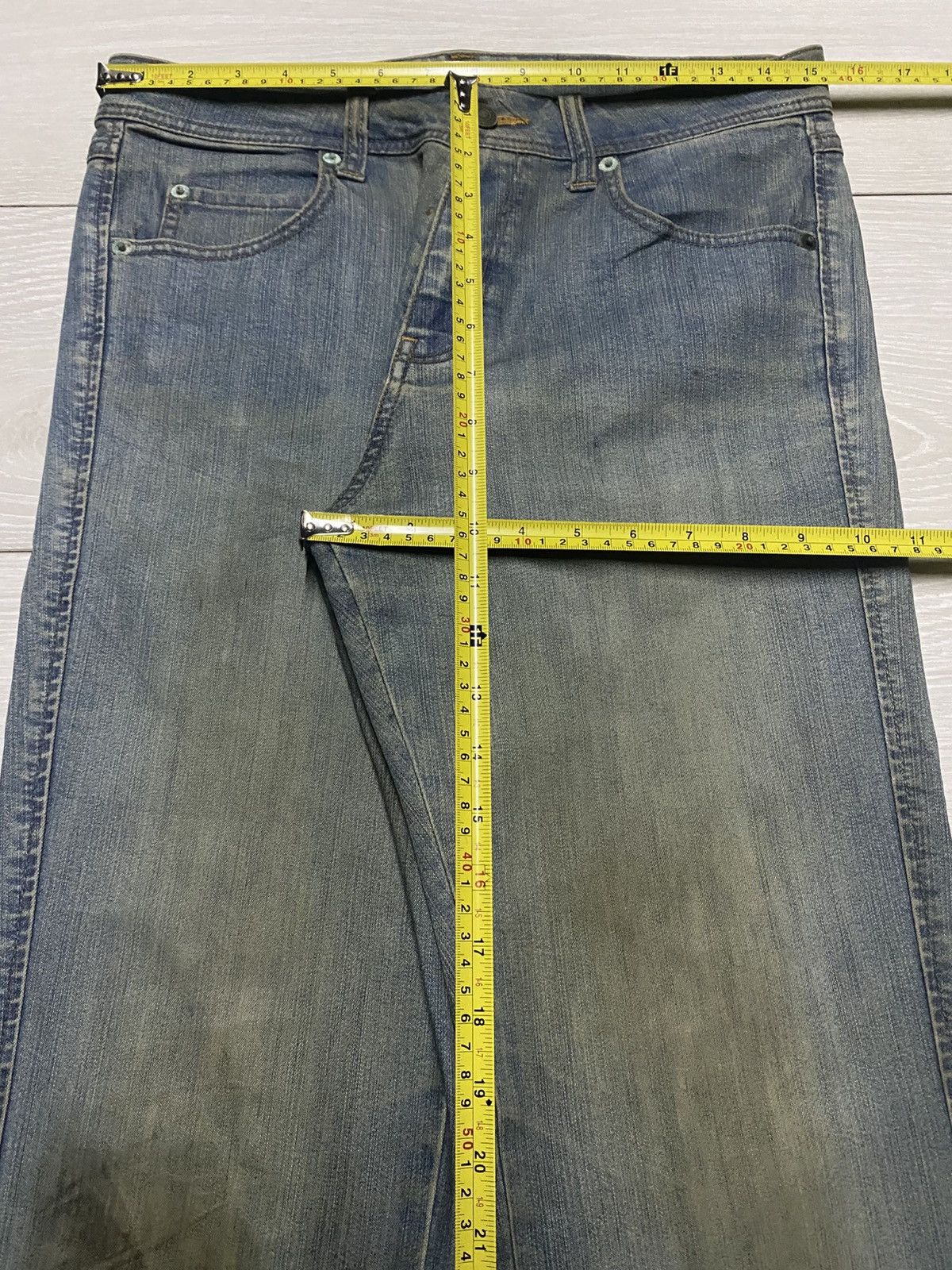 Japanese Brand Vintage Japanese Brand Crazy Mud Wash Distressed Flare Jeans Size US 30 / EU 46 - 9 Thumbnail