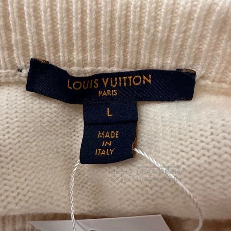 Louis Vuitton Louis Vuitton Cream Badge Cashmere Top. Size US L / EU 52-54 / 3 - 3 Thumbnail