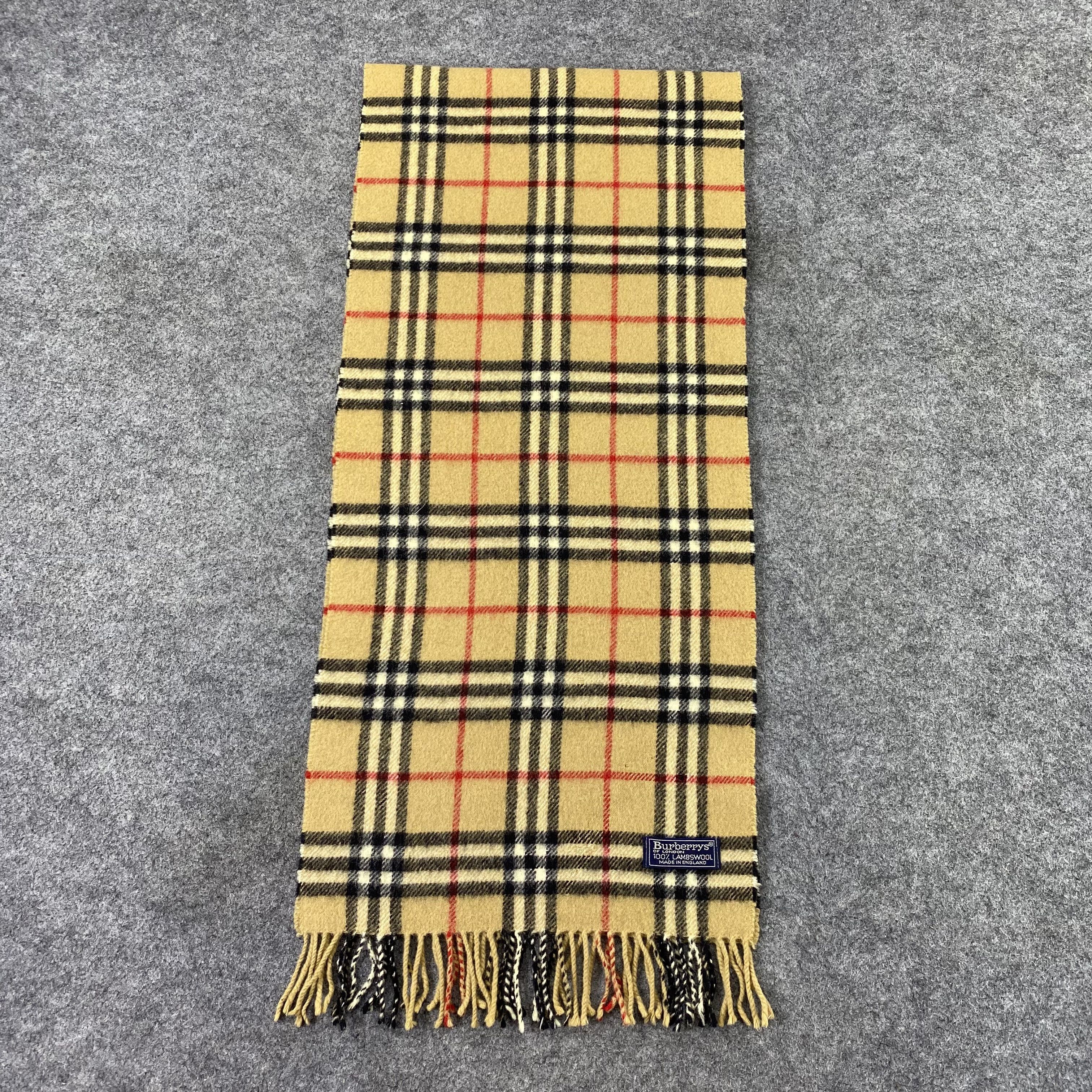 Burberry × Vintage Burberry Wool Muffler / Scarf / Neckwear - T1536 Size ONE SIZE - 2 Thumbnail