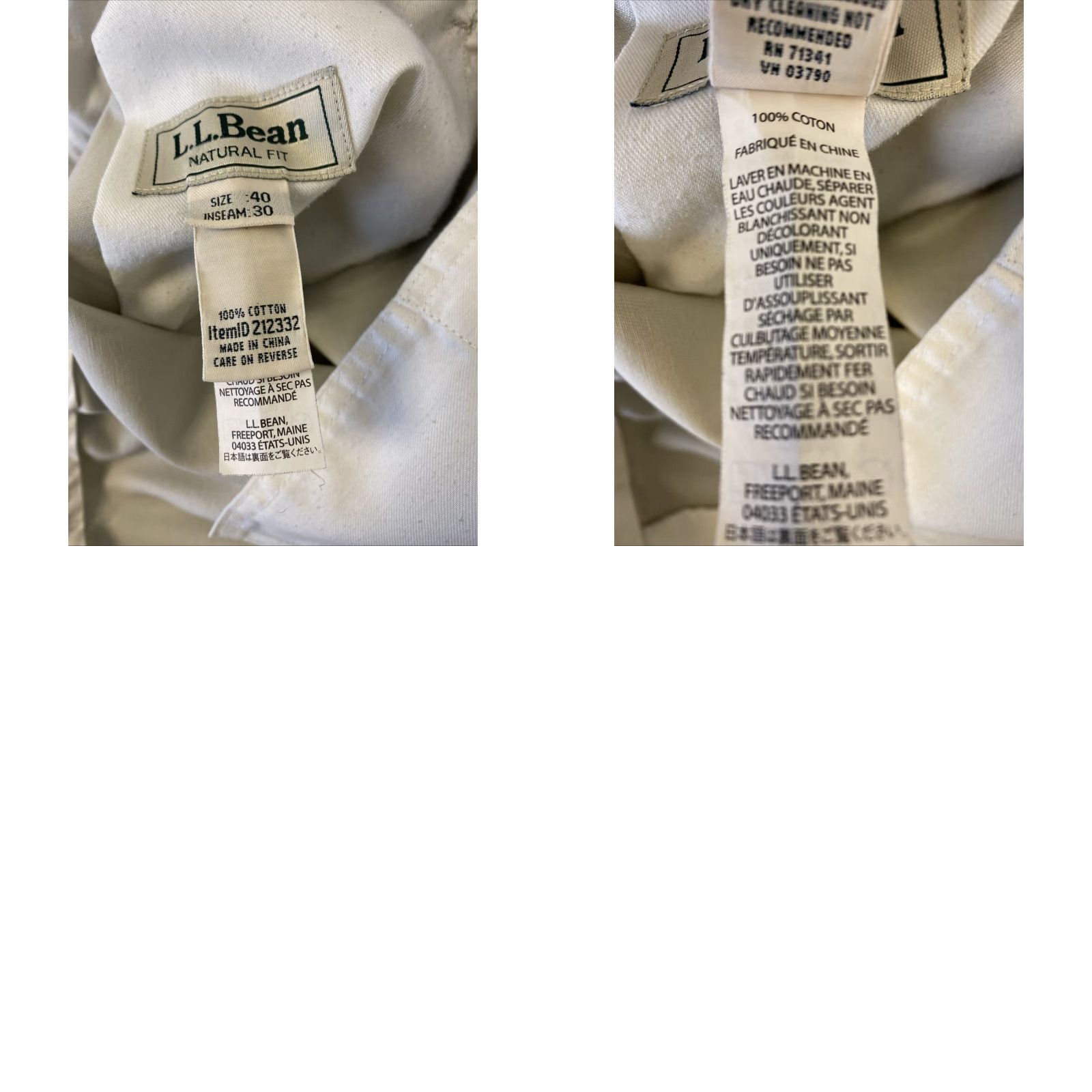 Vintage VINTAGE LL Bean Chino Pants Mens 40x30 Light Khaki Trousers / 166-4 Size US 40 / EU 56 - 9 Thumbnail