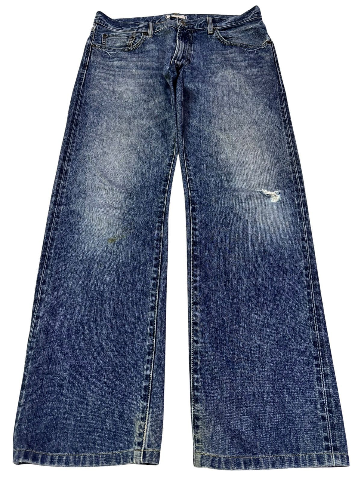 Japanese Brand Vtg Kaihara Denim Uniqlo Selvedge Jeans Size US 33 - 2 Thumbnail
