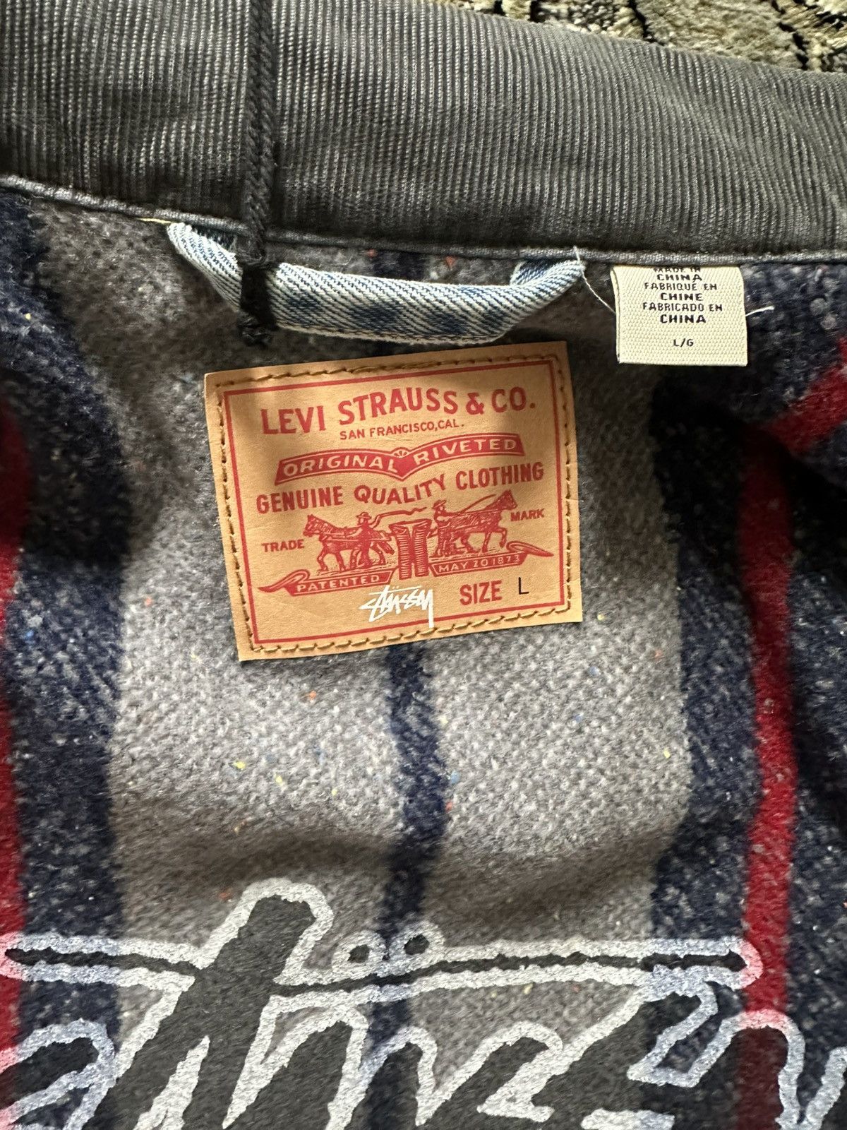 Levi's × Stussy Stussy Levi’s Embossed Trucker Jacket Size US L / EU 52-54 / 3 - 4 Thumbnail