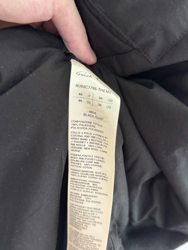 Rick Owens rick owens size 36 23 FW Black Quilted Radial Stripe Jumbo Size US M / EU 48-50 / 2 - 4 Thumbnail