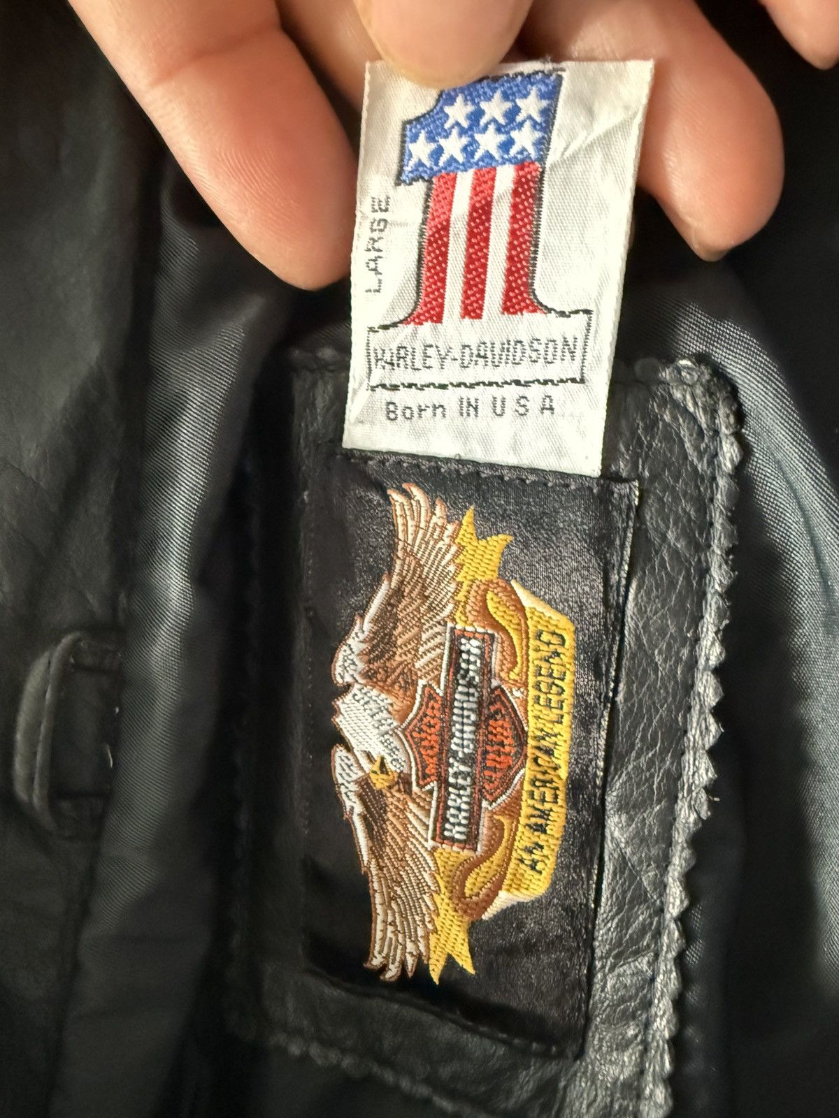 Harley Davidson Vintage leather☠️ PUNK 80's HARLEY DAVIDSON Biker VEST Size US L / EU 52-54 / 3 - 11 Thumbnail