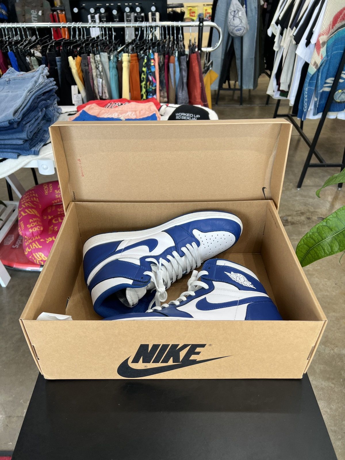 Jordan Brand × Nike Air Jordan 1 Storm Blue Sz. 12 (2016) Size US 12 / EU 45 - 10 Thumbnail