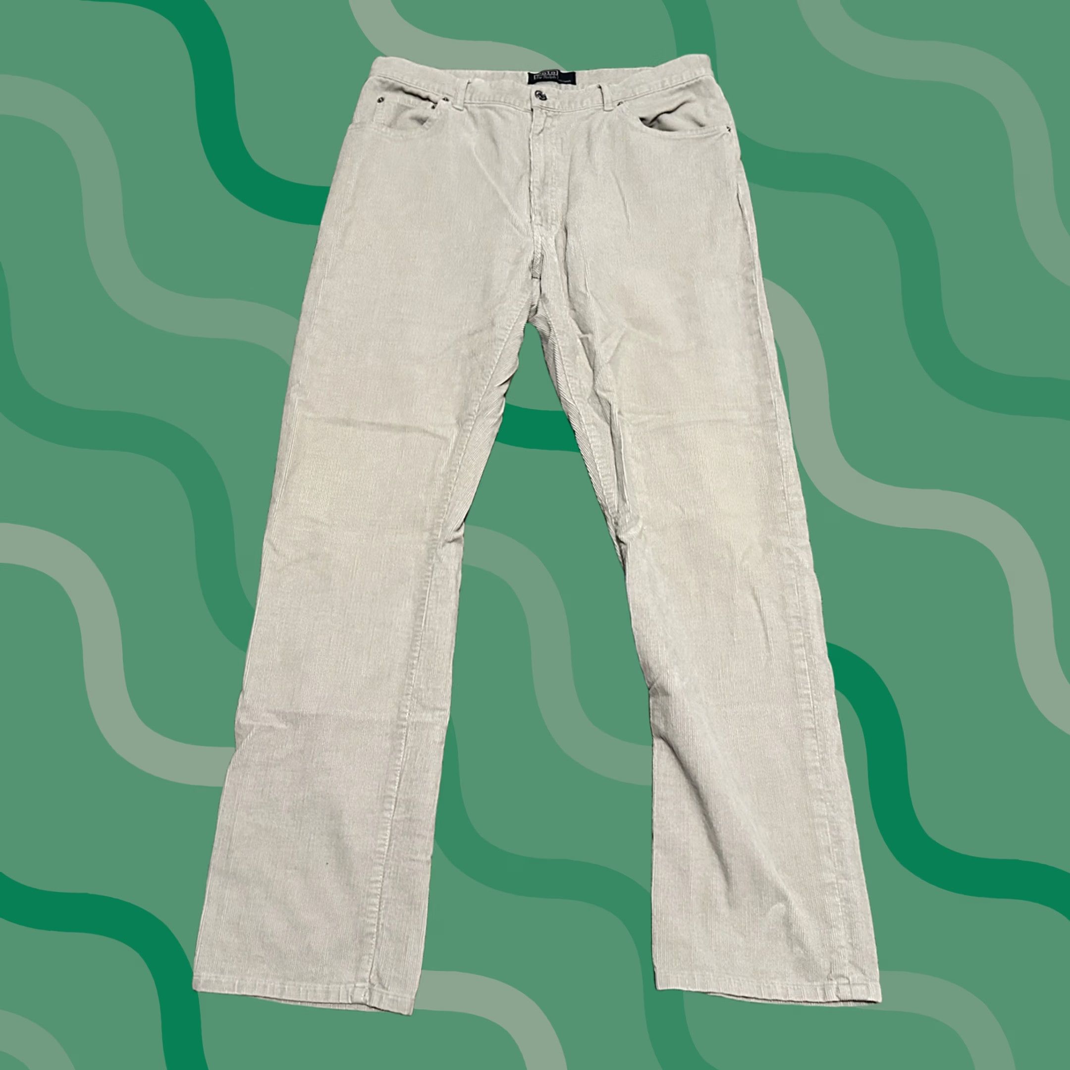 Polo Ralph Lauren VINTAGE Polo Ralph Lauren Corduroy Pants Mens 32x31 Beige Stretch Straight Fit Size US XS / EU 42 / 0 - 1 Thumbnail