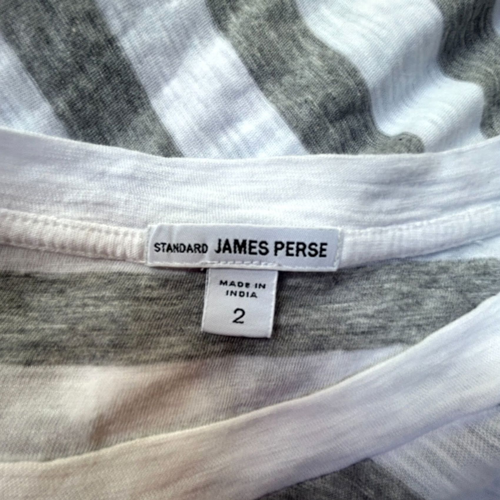 James Perse James Perse Womens Gray White Striped Cap Sleeve T-Shirt Size 2 Relaxed Size XS / US 0-2 / IT 36-38 - 3 Thumbnail
