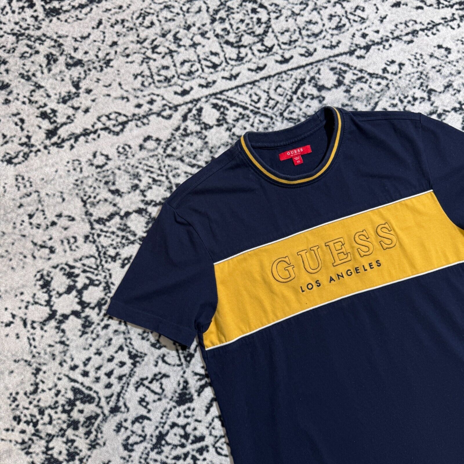 Guess × Vintage Vintage GuessNavy Yellow Cotton T-Shirt Size XS Asap Rocky Size US XS / EU 42 / 0 - 4 Thumbnail