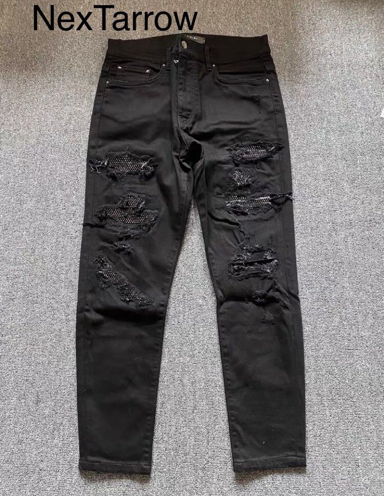 Amiri Amiri jeans with diamonds jeans 2412-Nextarrow Size US 33 - 1 Thumbnail