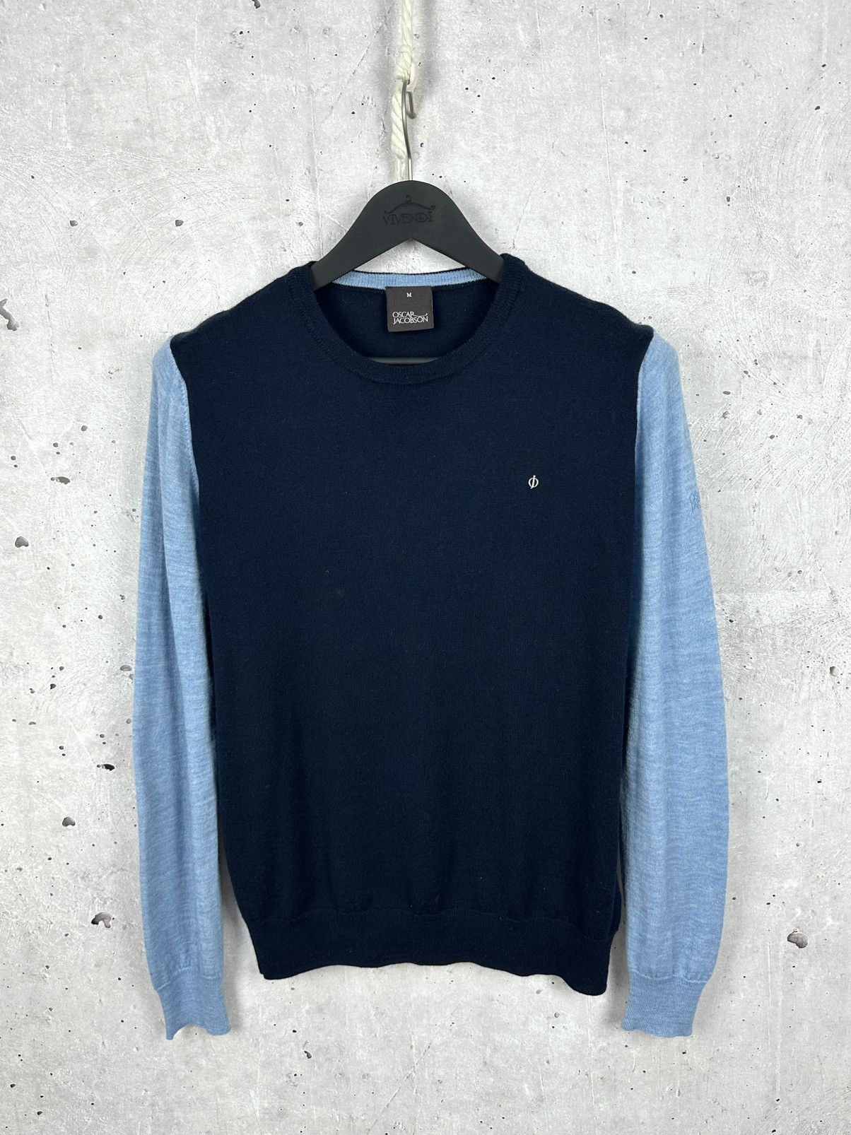 Oscar Jacobson × Vintage Oscar Jacobson Knit Wool Rast Pin Roundneck Sweater Size US M / EU 48-50 / 2 - 1 Thumbnail