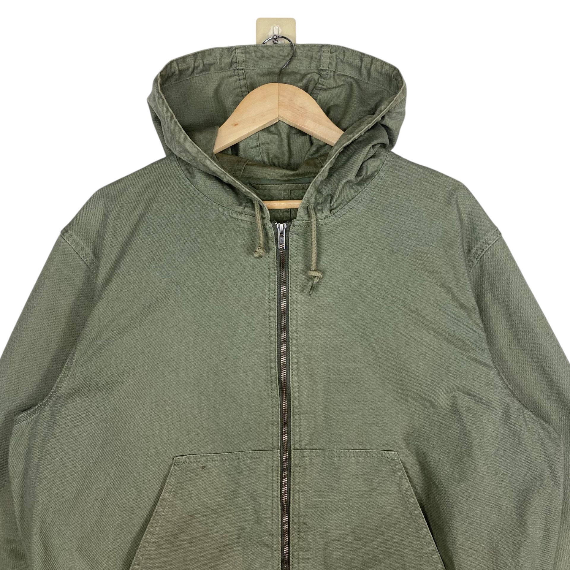 Japanese Brand 💥GU JAPAN CANVAS HOODED JACKET Size US L / EU 52-54 / 3 - 4 Thumbnail