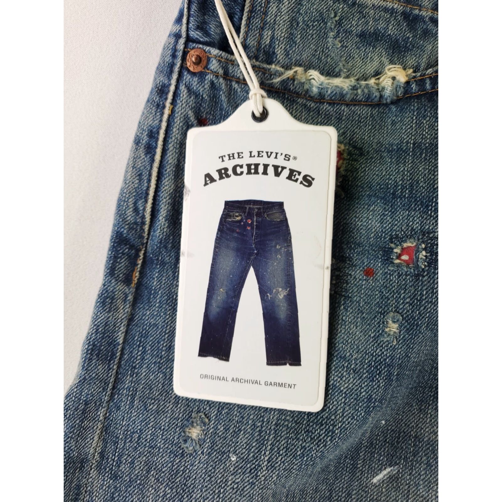 Levi's Levi's 505 Jeans LVC Archives 1967 Selvedge Distressed Mens 34 Inseam 29 Blue Straight Regular 34x29 NWT Size US 34 / EU 50 - 3 Thumbnail