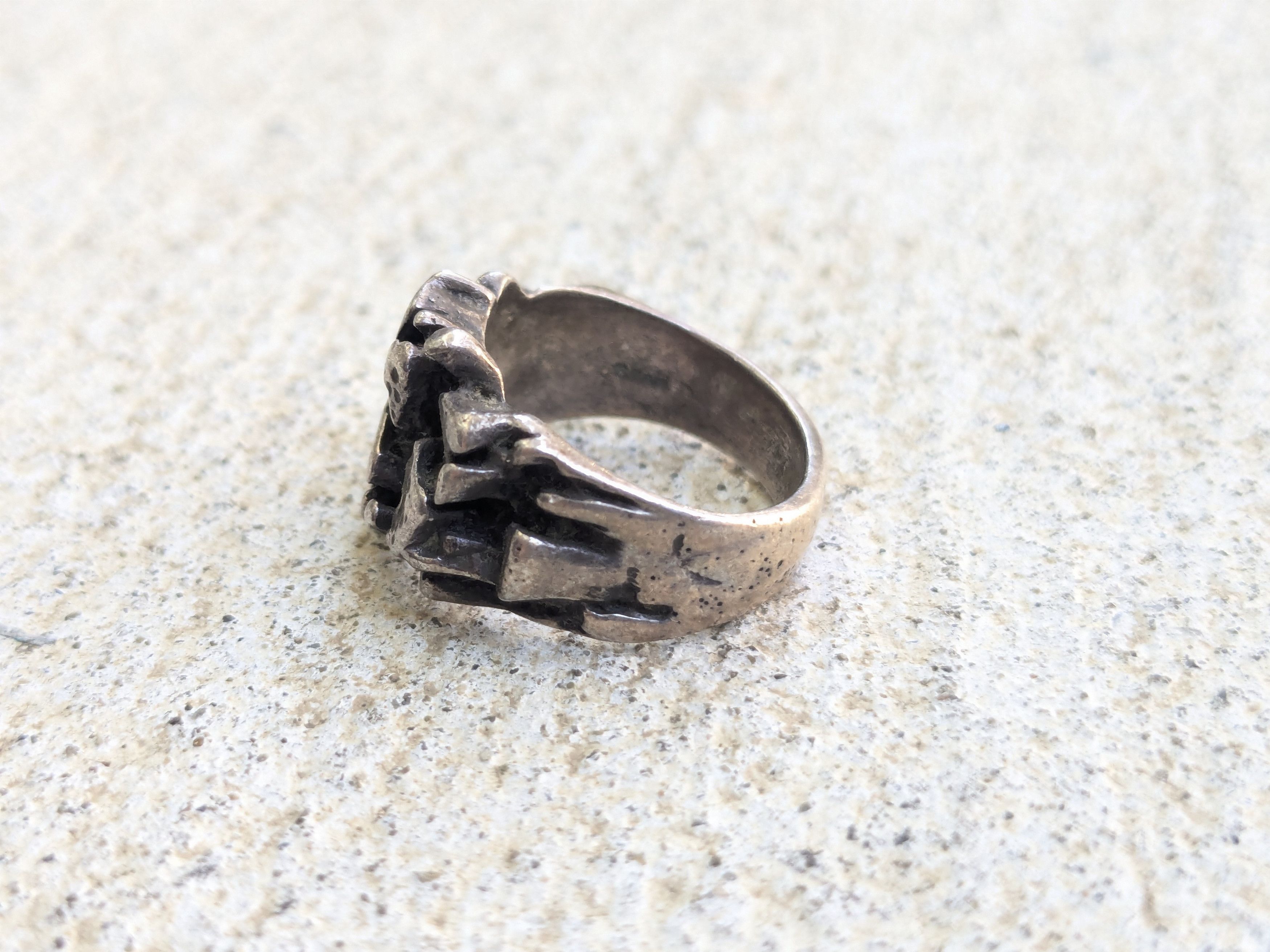 Jewelry Vintage Sterling Silver Ring Nugget 6.75 Modern Brutalist Size ONE SIZE - 4 Thumbnail