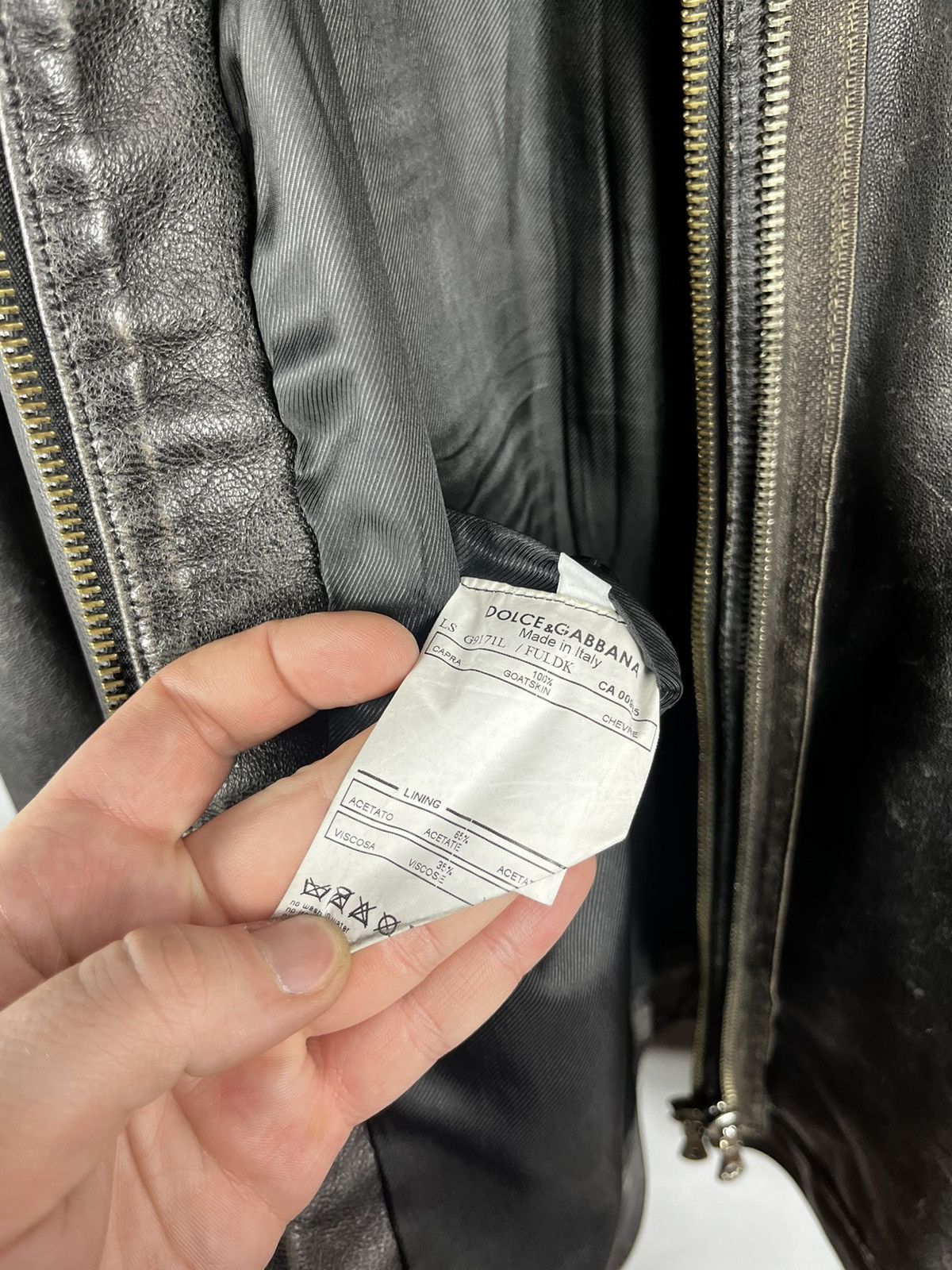 Dolce & Gabbana Dolce Gabbana biker zip leather jacket Size US L / EU 52-54 / 3 - 19 Thumbnail
