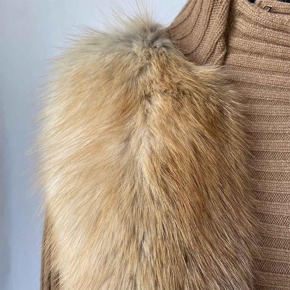 Gucci GUCCI FW2010 Fox Fur Cardigan Jacket Camel Frida Giannini Size M / US 6-8 / IT 42-44 - 7 Thumbnail