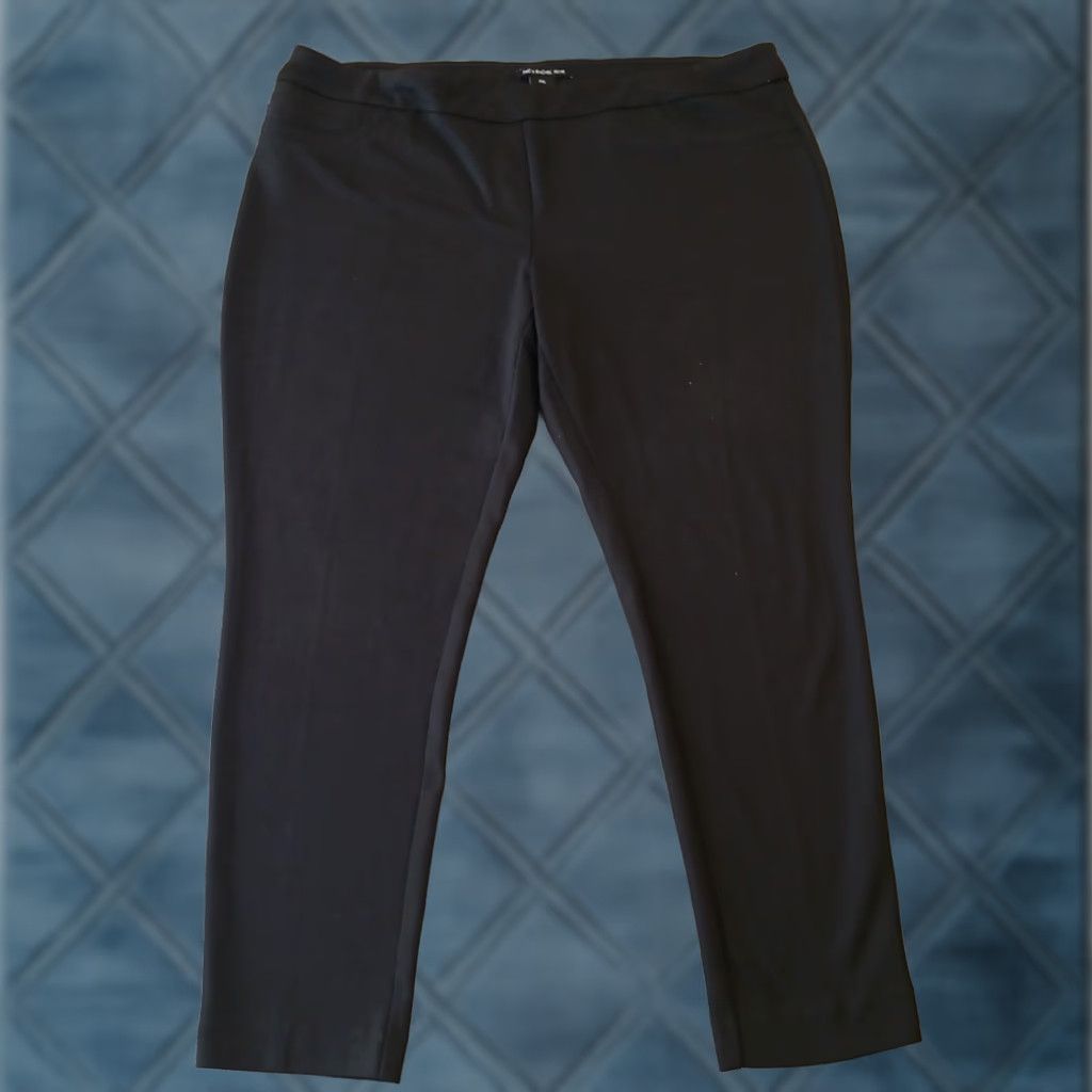 Vintage Zac & Rachel Pants Womens Petites PXL Ankle Stretch Pull On Black 38x25.5 Skinny Flat Front Mid Rise XS-XL? Size 40" / US 18 - 1 Thumbnail